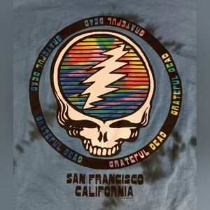 Grateful Dead San Francisco Rainbow Skull t-shirt hippie rock ganja pot peace